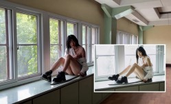 极品美模私拍花絮！闹鬼被遗弃的学校内大尺度拍摄女体诱惑，高gao颜值清纯模特最新上市！【橘子】为艺术献身全裸COSER