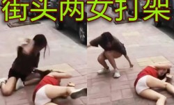 两女在马路上大战