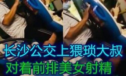 重庆猥琐男公交车上隔空强奸前排美女差点射头发上